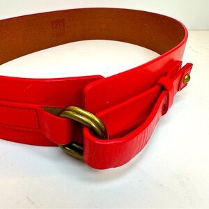 Bright red, genuine leather, Gap, belt